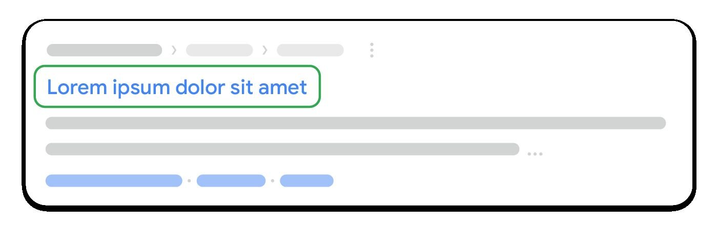 Một đường liên kết tiêu đề trong kết quả tìm kiếm trang web trên Google Tìm kiếm